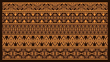 Seamless Border Geometric Pattern Ornament Decoration