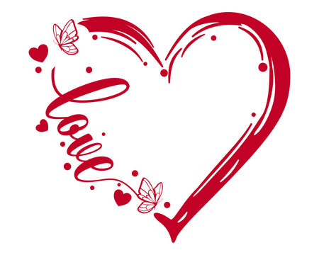 Free Free 151 Heart Shaped Butterfly Heart Svg SVG PNG EPS DXF File