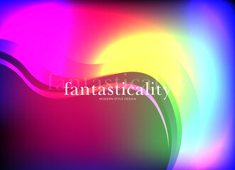 Flat vector. Minimal geometric background. Dynamic shapes composition. Eps10 vector.