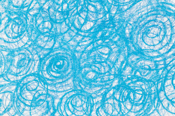 blue circle crayon doodles  background texture