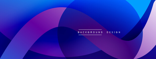 Abstract overlapping lines and circles geometric background with gradient colors