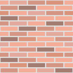 Obraz premium Japanese Brown Brick Wall Vector Seamless Pattern