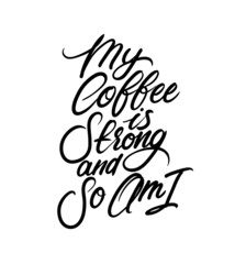 Fototapeta premium Coffee seamless pattern design. Decorate text in brown colors.