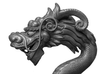 Golden Dragon isolated on white background