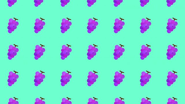 Grapes on the five-colored backgrounds. 4K loopable motion footage.