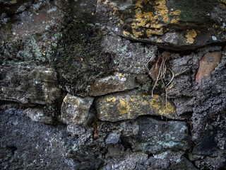 wall texture with dark volcano stone