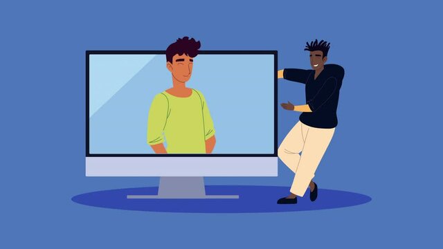 best friends animation with interracial boys in desktop