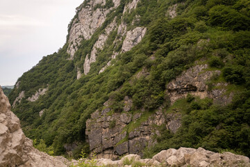 Amazing views of inaccessible cliffs, majestic mountains and green trees.