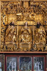  The main altar of St. Mary’s Church (Basilica Mariacka) in Gdansk. Tha altar is the work of...