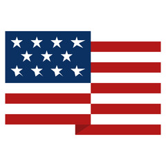 american flag flat icon