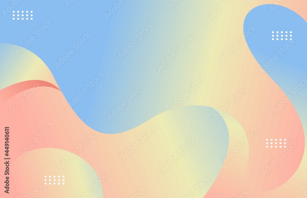 Poster gradient smooth color liquid shape background