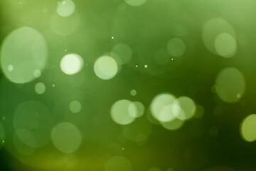Green lights bokeh background.