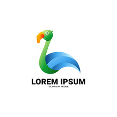 bird logo with beautiful gradient color