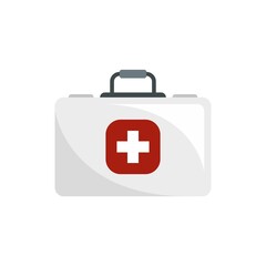 Medical kit icon flat isolated vector
