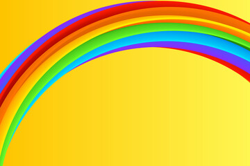 Bright rainbow vector background, summer poster template