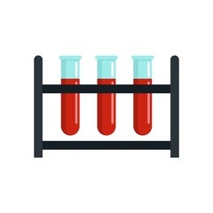 Blood tubes icon flat isolated vector