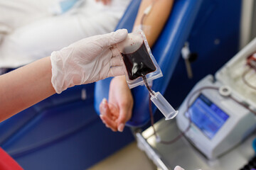 blood sampling in the laboratory, donation, dressing,