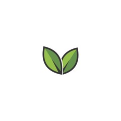 Green Leaf Icon Vector Illustrations icon