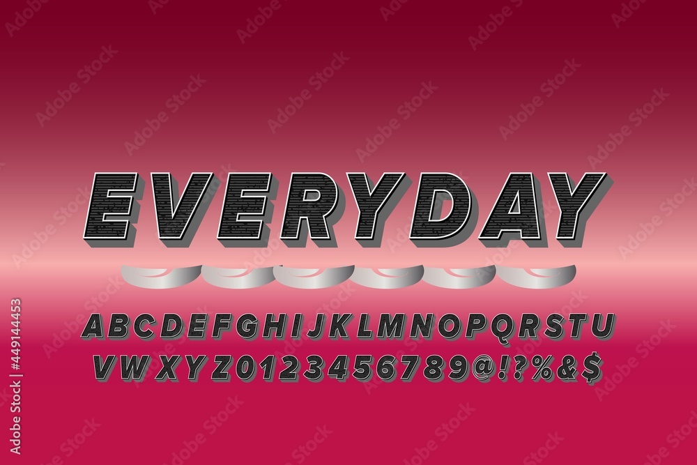 Poster alphabet font.vector of colorful stylized font and alphabet, vector of colorful stylized font and al