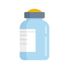 Insulin bottle icon flat isolated vector
