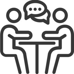 DISCUSSION MEETING LINE ICON