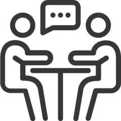MENTORSHIP MEETING LINE ICON