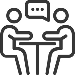 SUPPORT MEETING LINE ICON