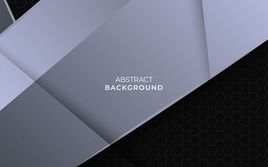modern grey abstract background banner design in hexagon texture