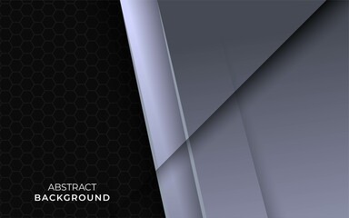 modern grey abstract background banner design in hexagon texture