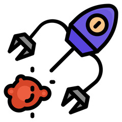 nanobots line icon
