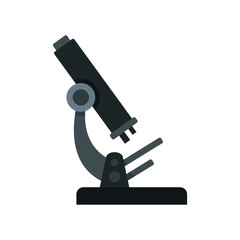 Blood microscope icon flat isolated vector