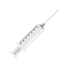 Blood transfusion syringe icon flat isolated vector