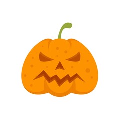 Squash pumpkin icon flat isolated vector