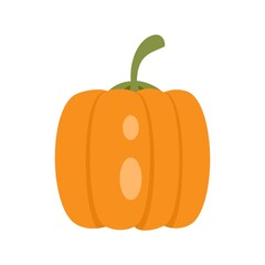 Dark pumpkin icon flat isolated vector