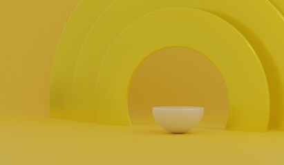 3d rendering, Minimalist abstract background, primitive geometrical figures