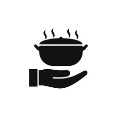 Cooking icon flat style isolated on white background. Vector illustration