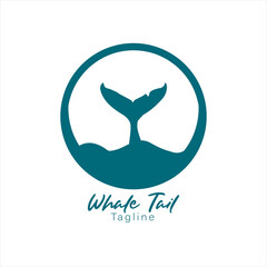 Simple and Cool Whale Tail Logo for company