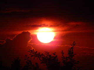 sunset in the mountains