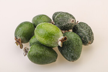 Tropical green sweet fruit Feijoa