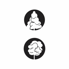 pine evergreen fir hemlock spruce conifer cedar Christmas tree Logo design vector