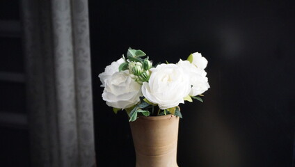 bouquet of white roses