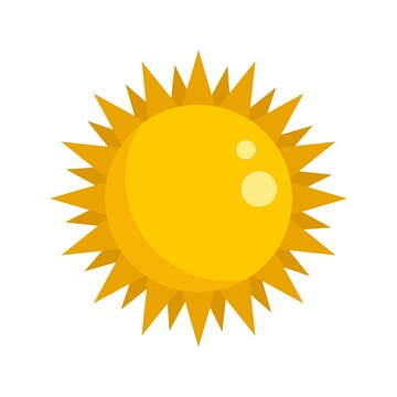 Summer sun icon flat isolated vector