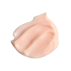Pink cosmetic creme sample isolated on white background