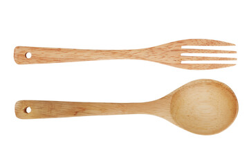 Eco friendly wooden fork and spoon