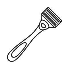 The shaving machine icon. The outline of a shaving tool. Vector illustration isolated on a white background for design and web.