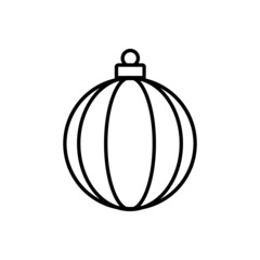 Christmas tree ball icon vector set. Christmas toy illustration sign collection.  New year symbol or logo.