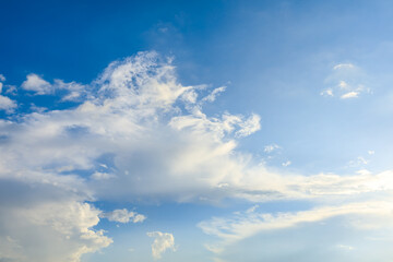 Clear sky and cloud natural landscape close-up in China