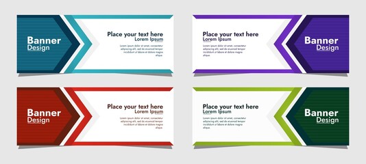 Collection of Abstract Modern Banner Background Design Vector Template