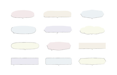 シンプルな吹き出しイラストセット
