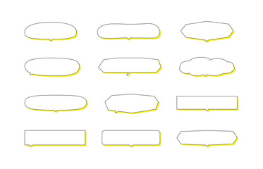 シンプルな吹き出しイラストセット